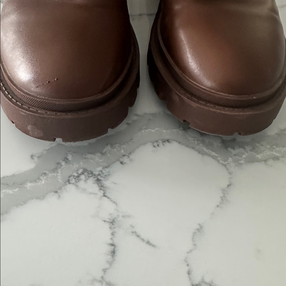 City sole Brown Lace-Up Coach Boots 9.5 - Picture 8 of 9